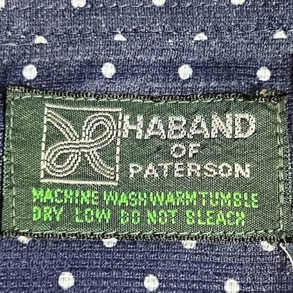 Haband of‎ Paterson Men's Polka Dot Short Sleeve Button Down Shirt Sz. L - Picture 8 of 9